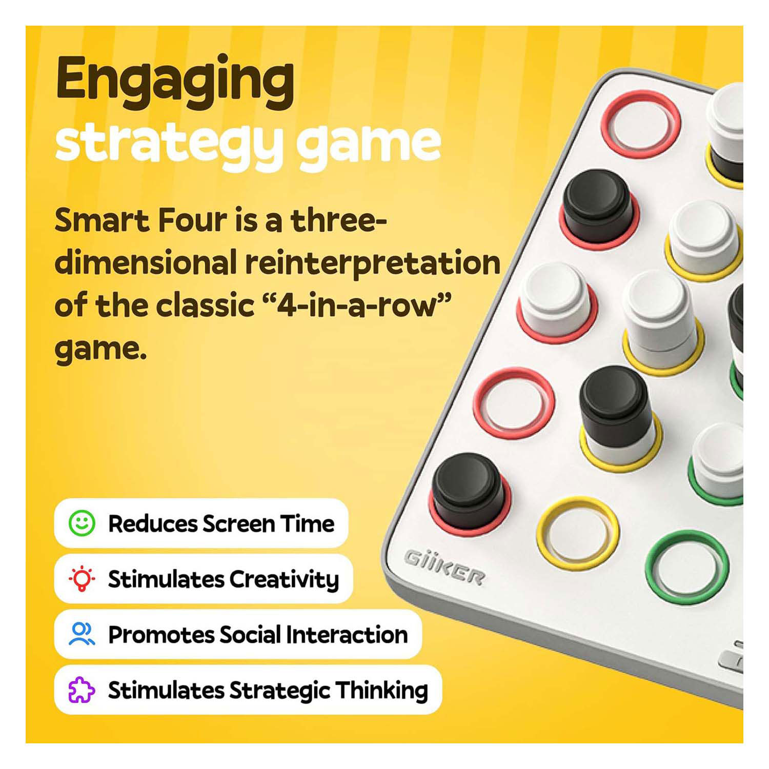 GiiKER Smart - Vier Op een Rij Spel