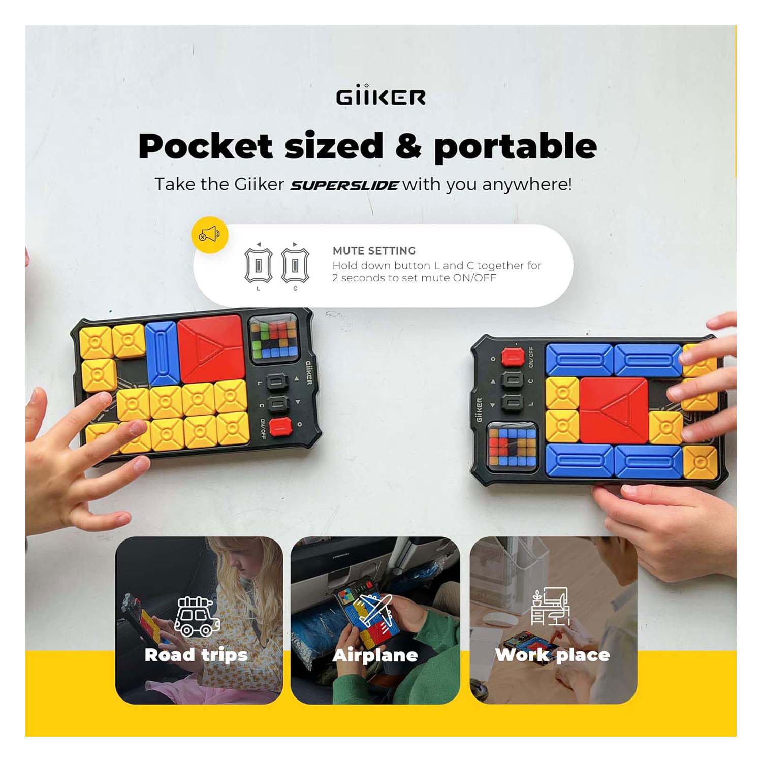 Jeu de puzzle GiiKER Super Slide - Noir