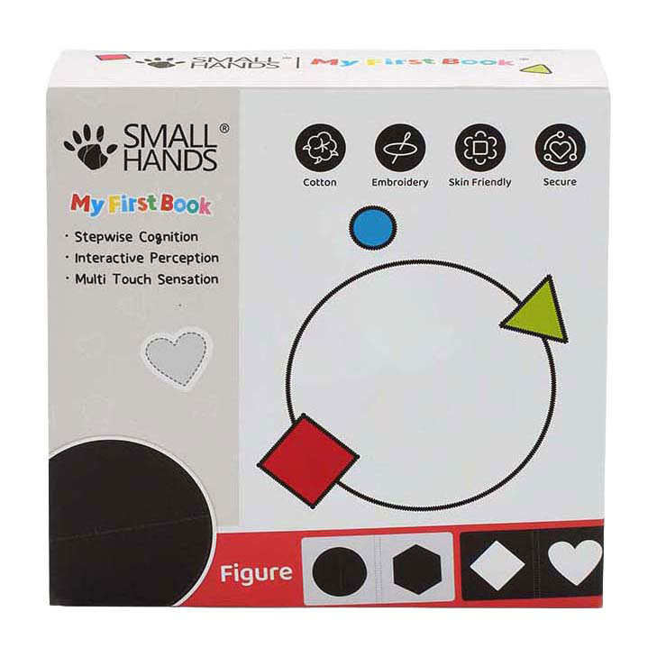Mon premier livre - Livre en tissu pour bébé « Petites mains et formes » - 0-12 mois