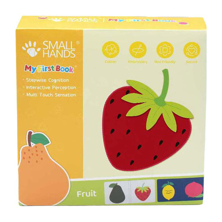 Mon premier livre - Livre bébé en tissu aux fruits colorés - 0-12 mois