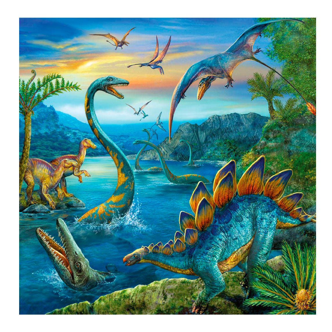 Dinosaures, 3x49pcs.