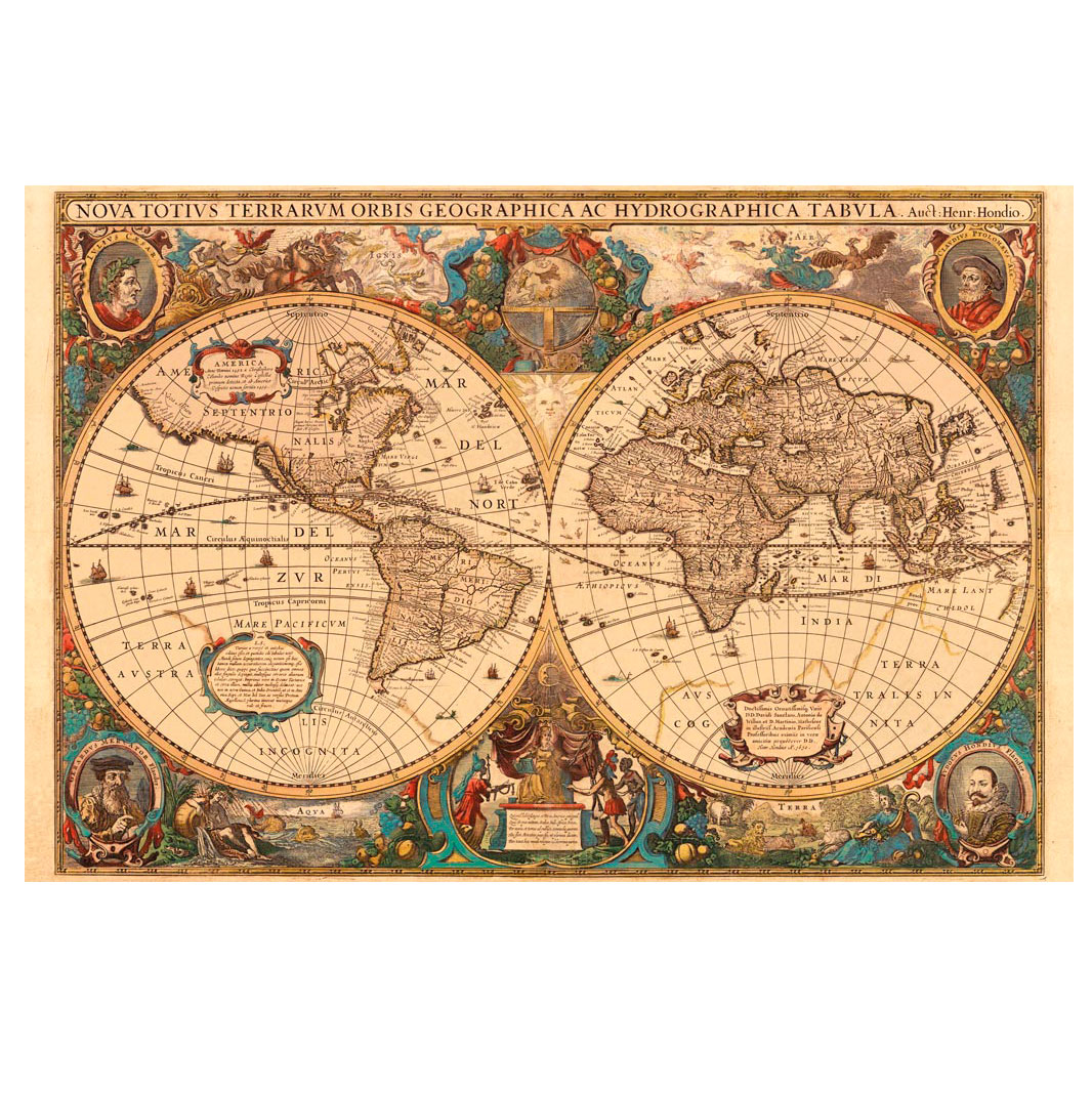 Antike Weltkarte, 5000 Stück.