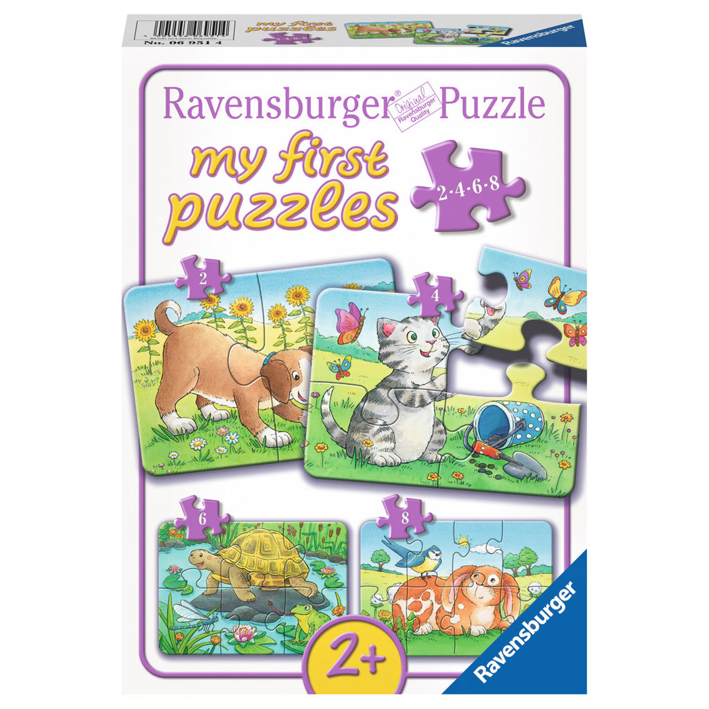 Puzzle d'animaux mignons, 4 en 1
