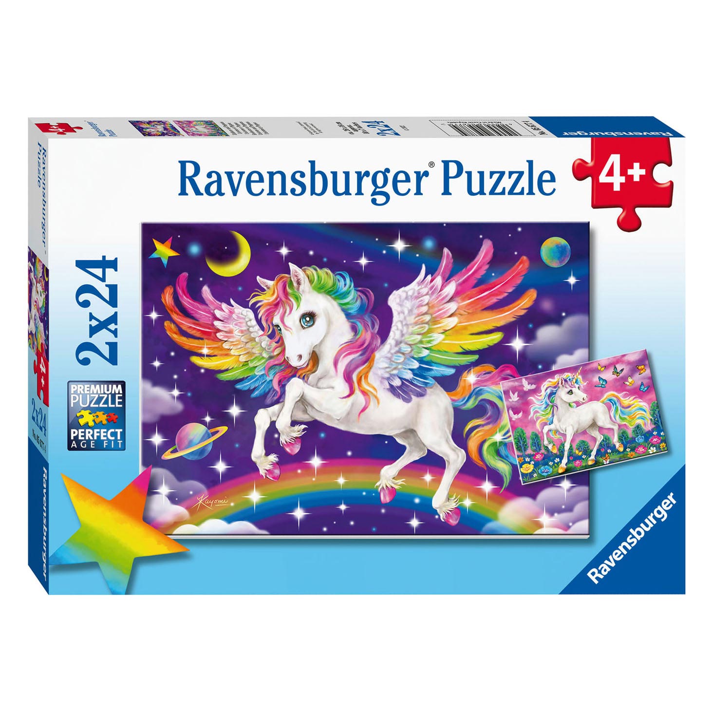 Ravensburger Puzzle Licorne et Pégase, 2x24pcs.