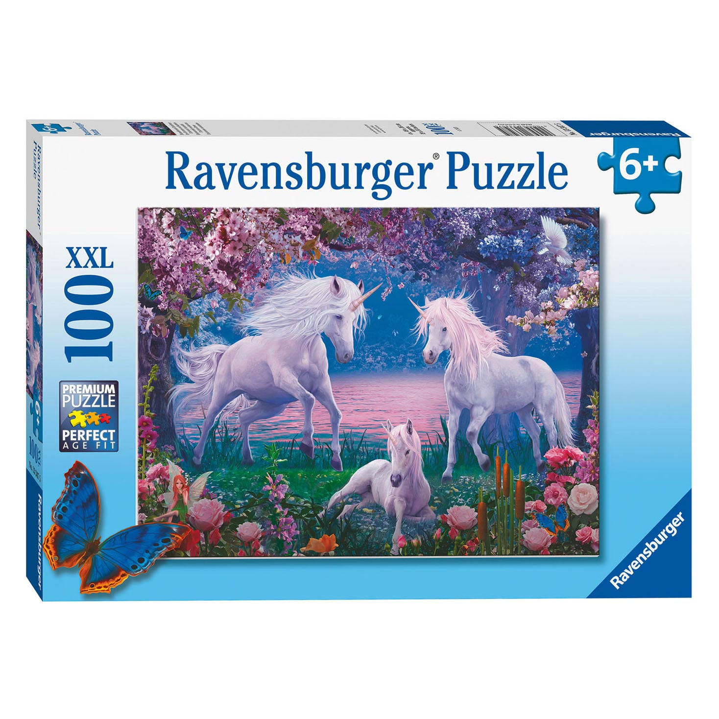 Ravensburger Puzzle Licornes enchanteresses, 100 pièces. XXL