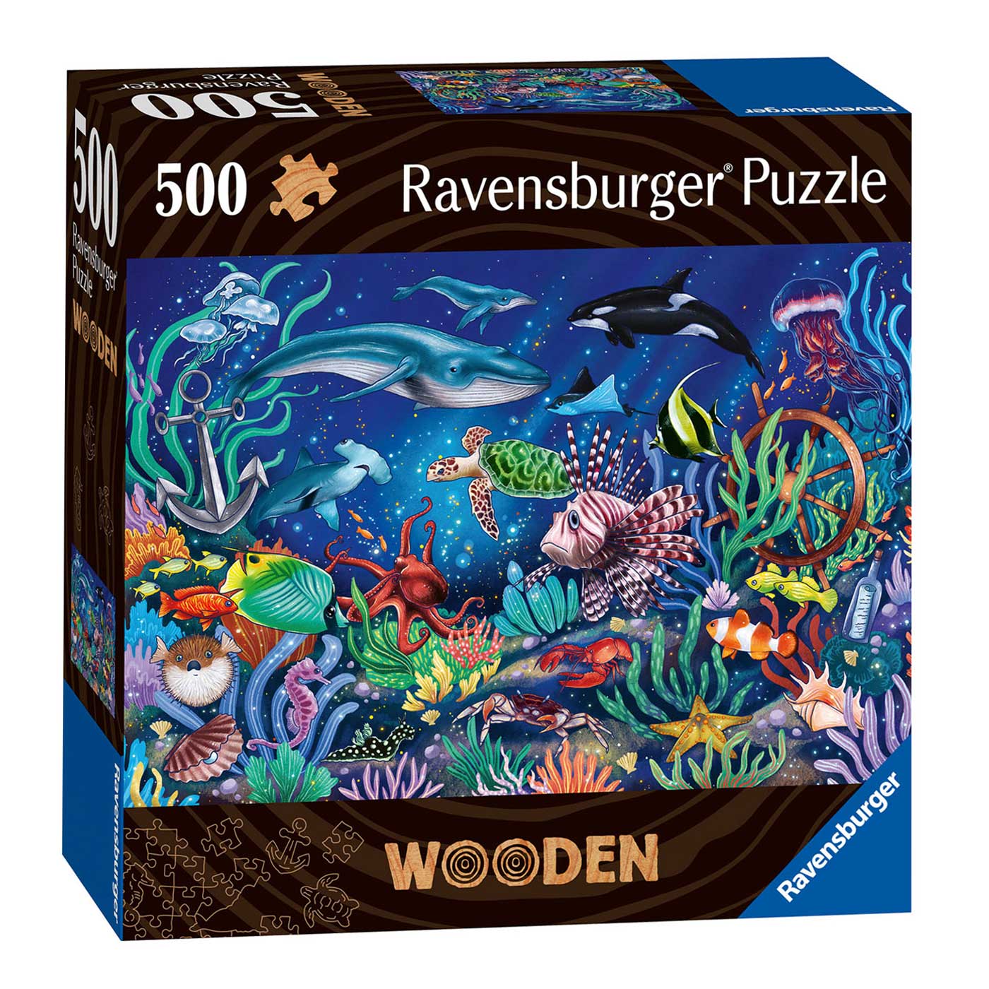 Puzzle en bois sous la mer Ravensburger, 500 pcs.