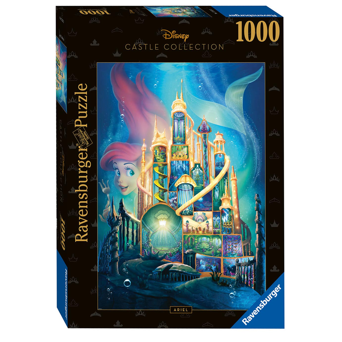 Ravensburger Puzzle Châteaux Disney - Ariel, 1000 pièces.
