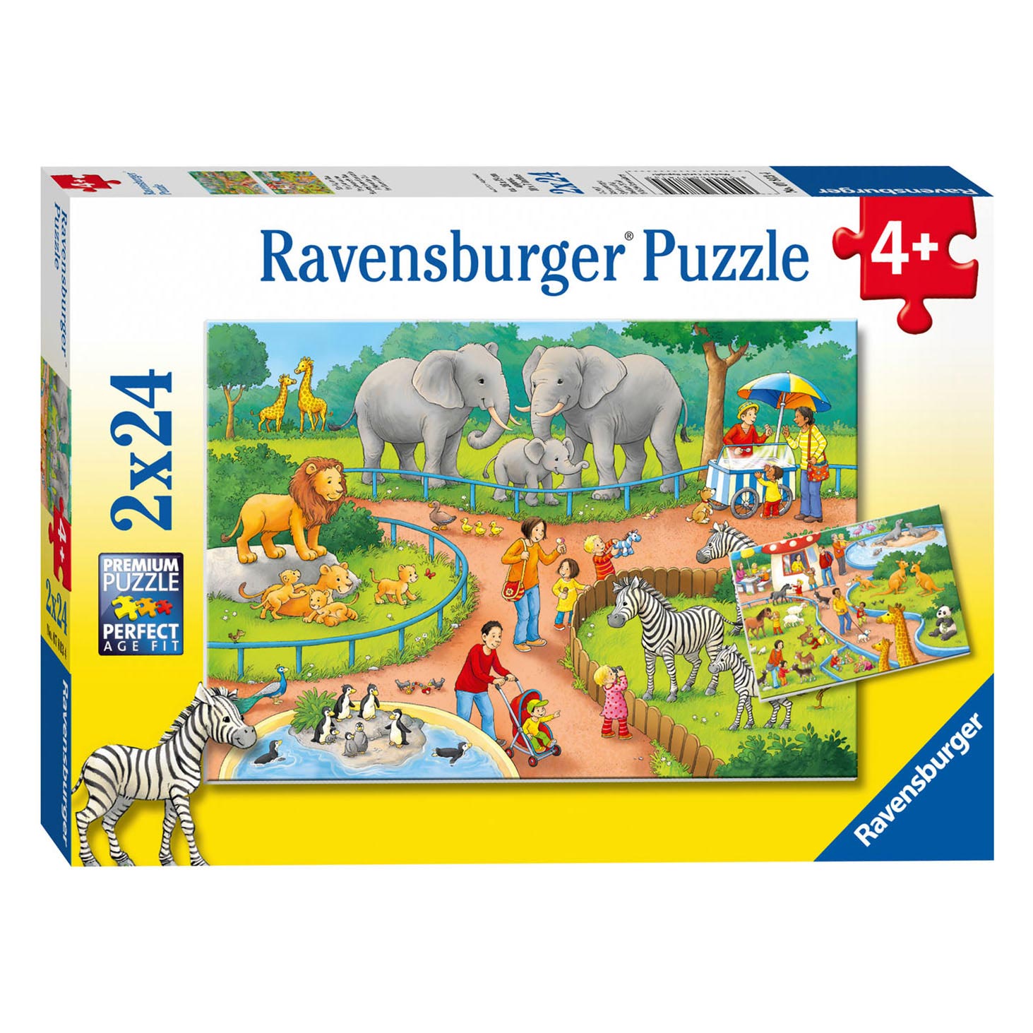 Ravensburger Puzzle Une journée au zoo, 2x24pcs.