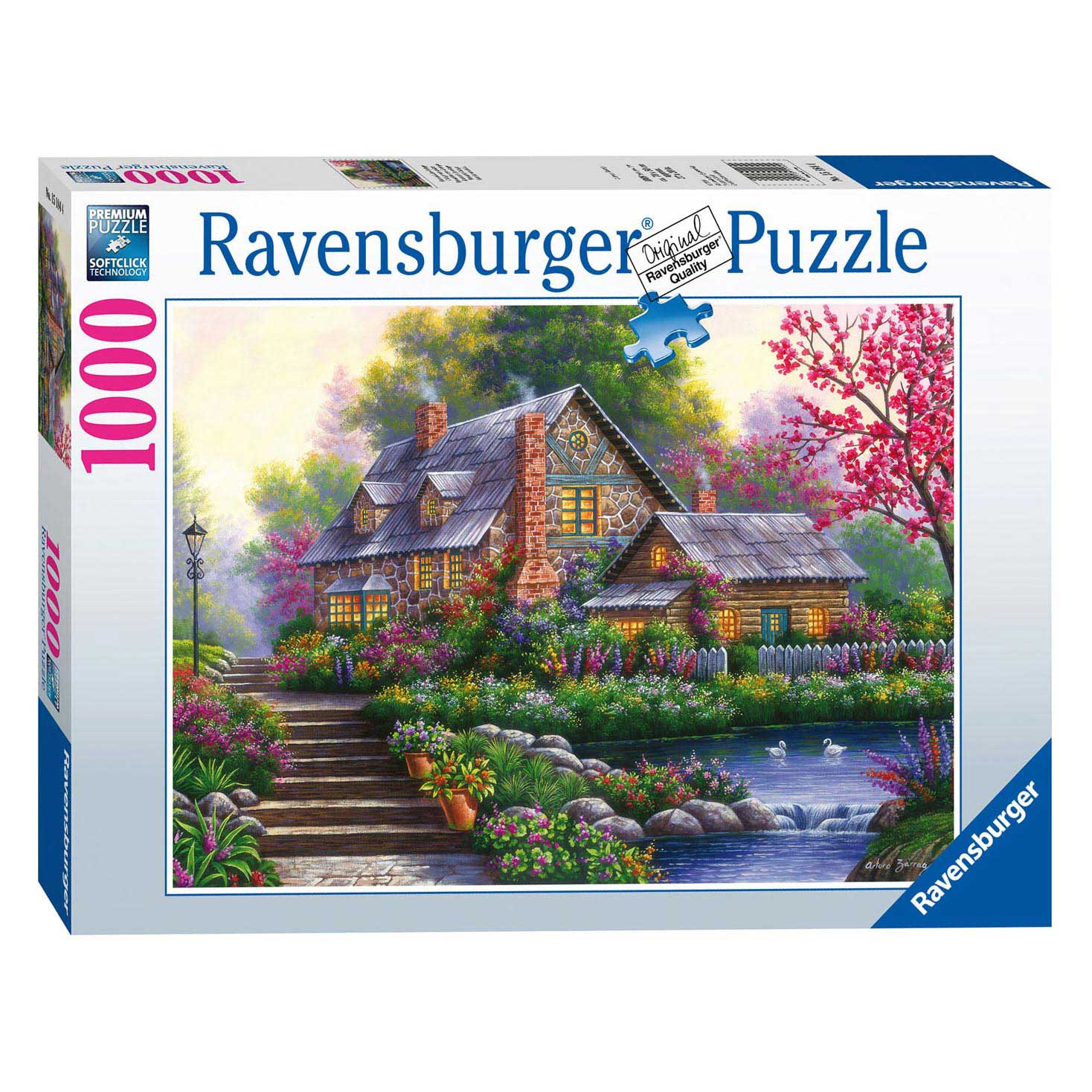 Ravensburger Puzzle Cottage romantique, 1000 pièces.
