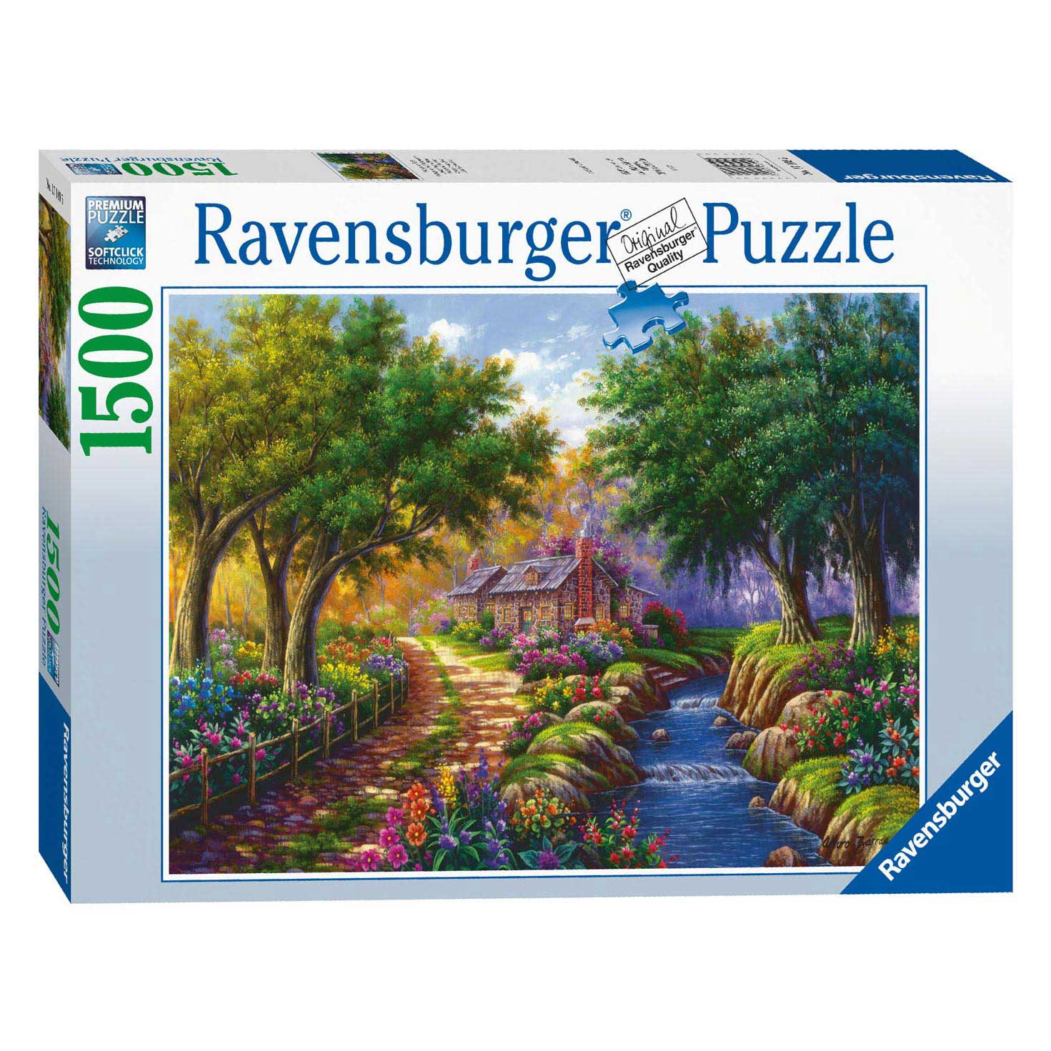 Ravensburger Puzzle Cottage au bord de la rivière, 1500 pièces.