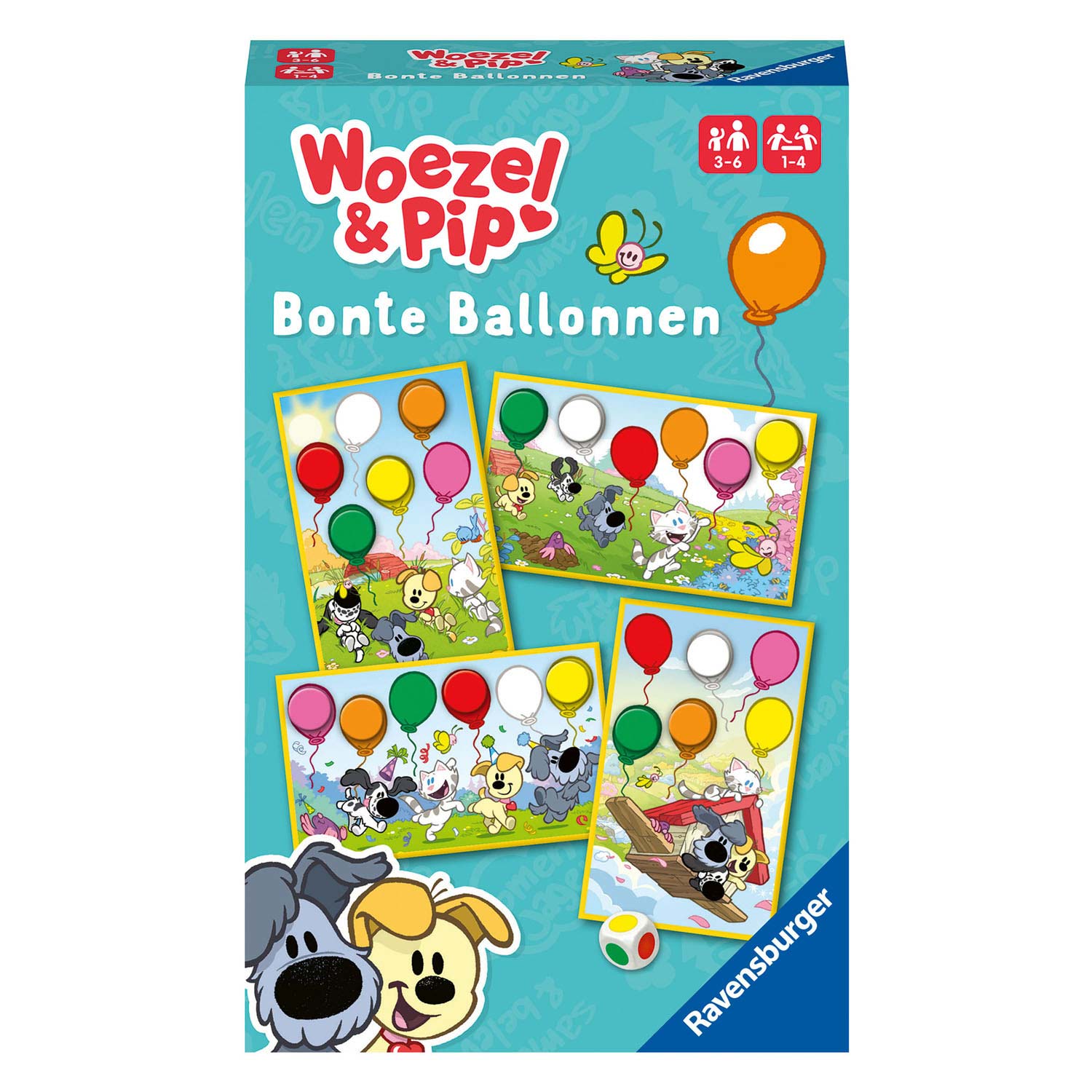 Woezel & Pip Bonte ballonnen Kleuren Herkennen Spel