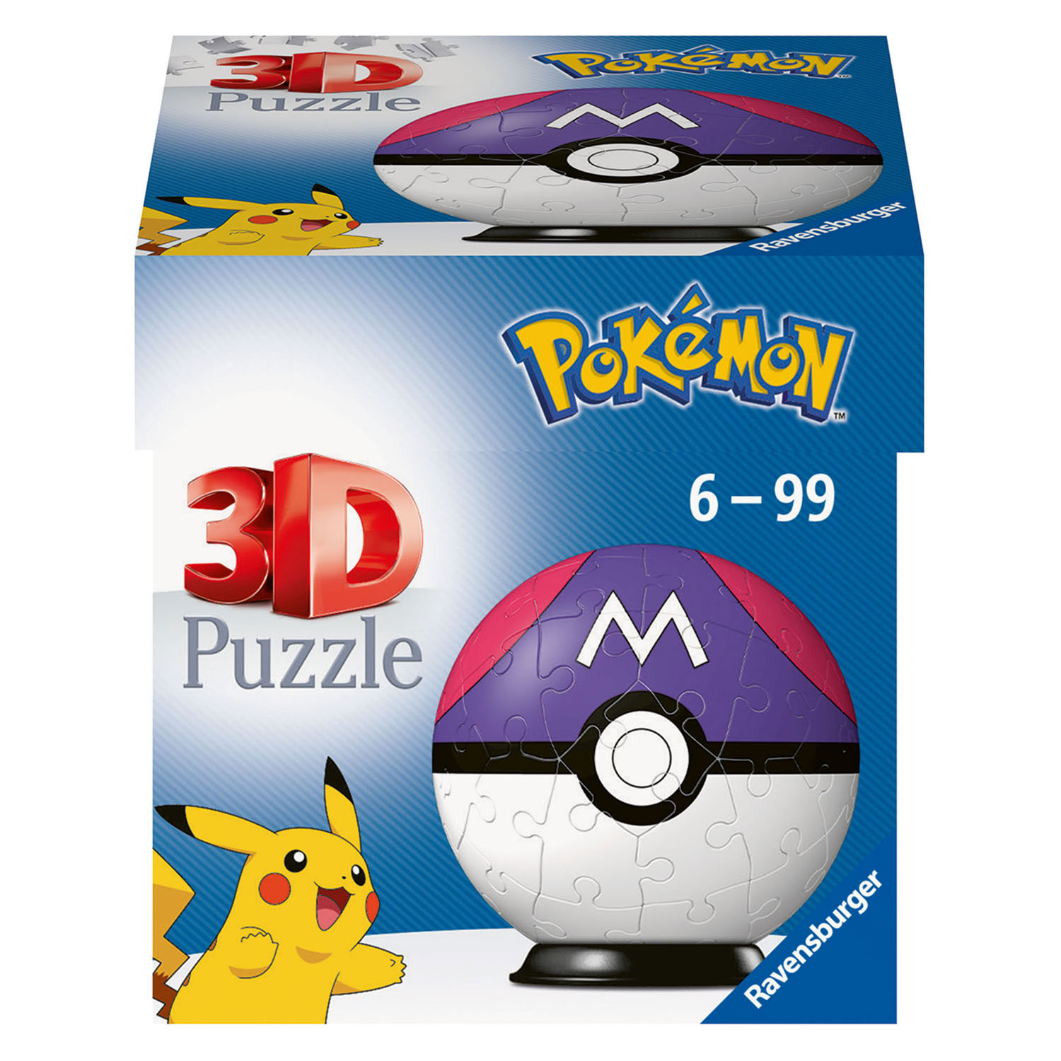 Casse-tête Pokémon Masterball 3D, 54 pièces.