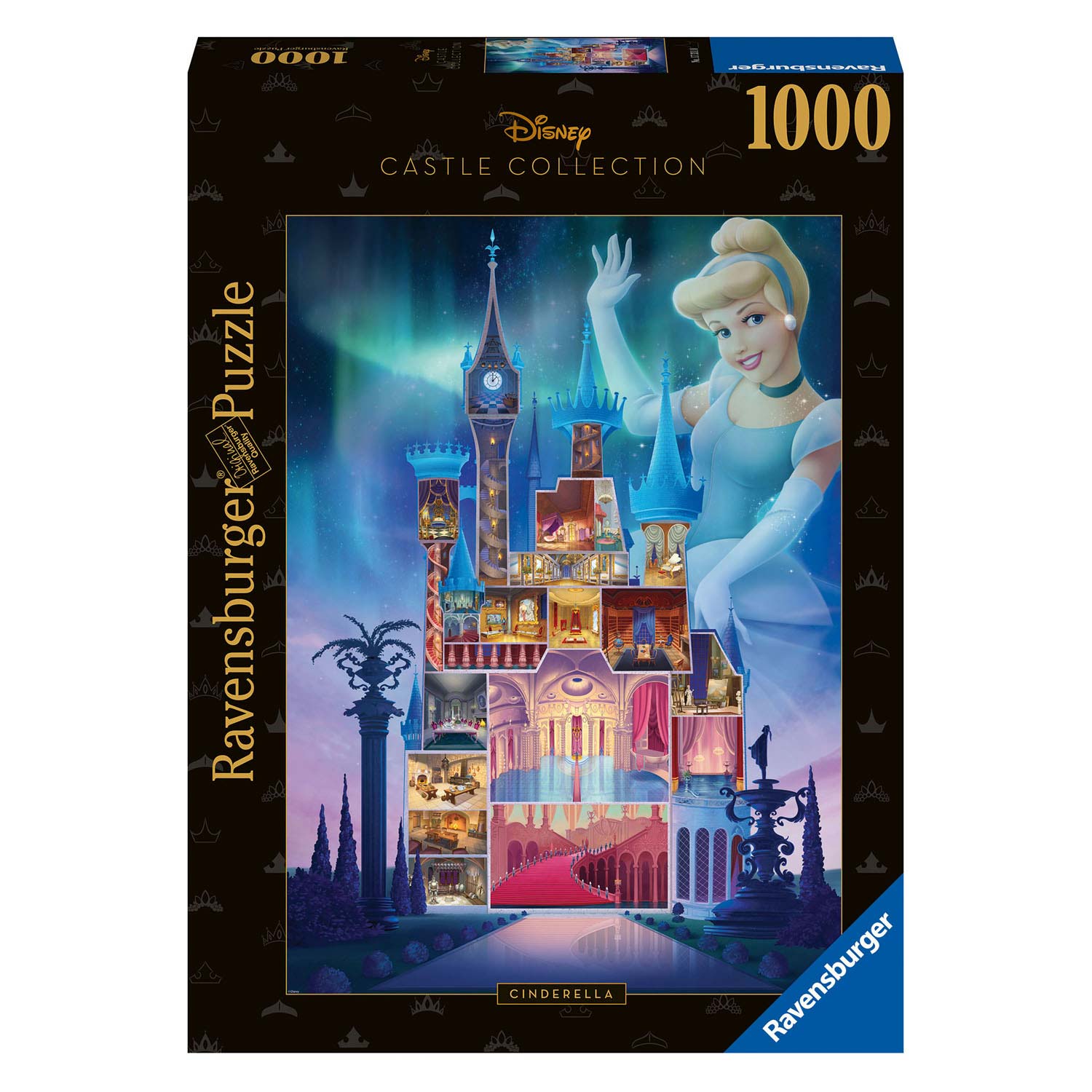 Puzzle Châteaux Disney Cendrillon, 1000 pièces.