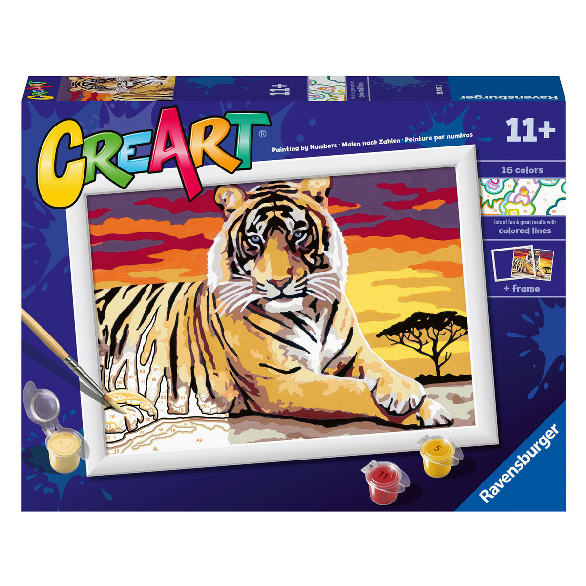 CreArt Peinture par numéros – Tigre majestueux