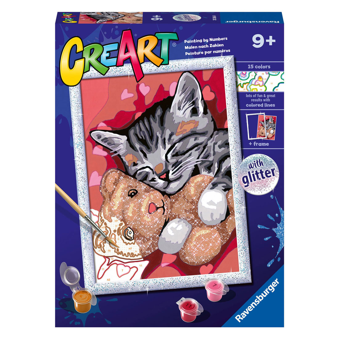 CreArt Malen nach Zahlen – Friedliches Kätzchen