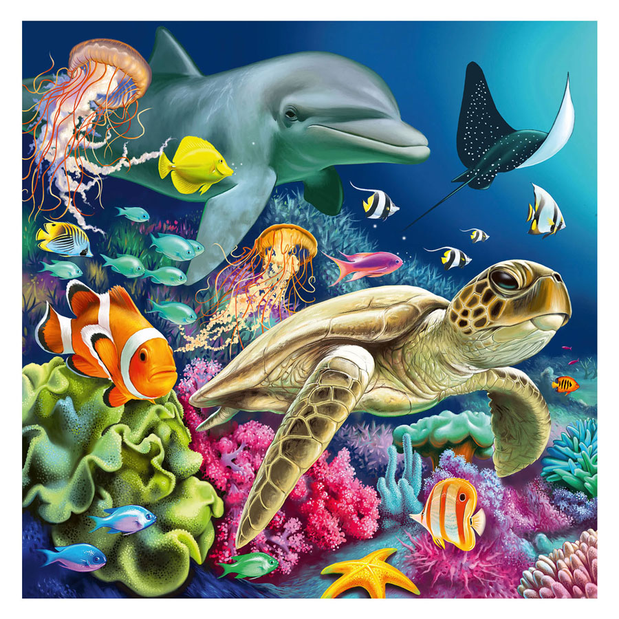 Puzzle Bezaubernde Unterwasserwelt, 3x49tlg.
