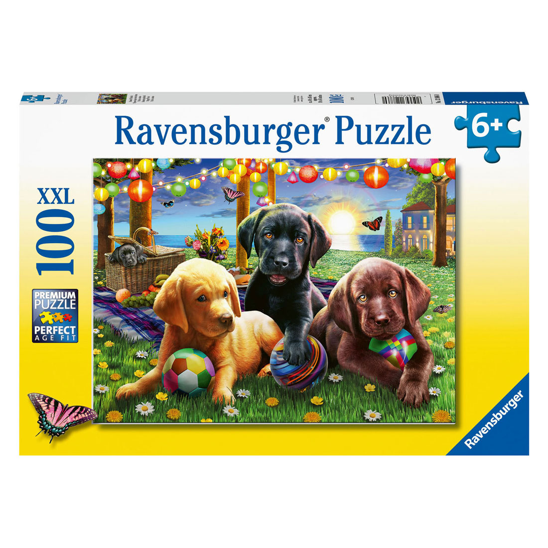 Puzzle XXL Hundepicknick, 100 Teile