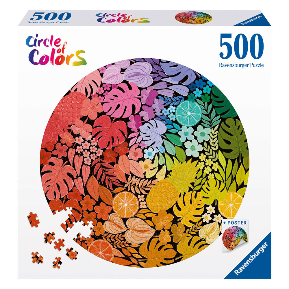 Puzzle Cercle de Couleurs Tropical, 500 pcs.