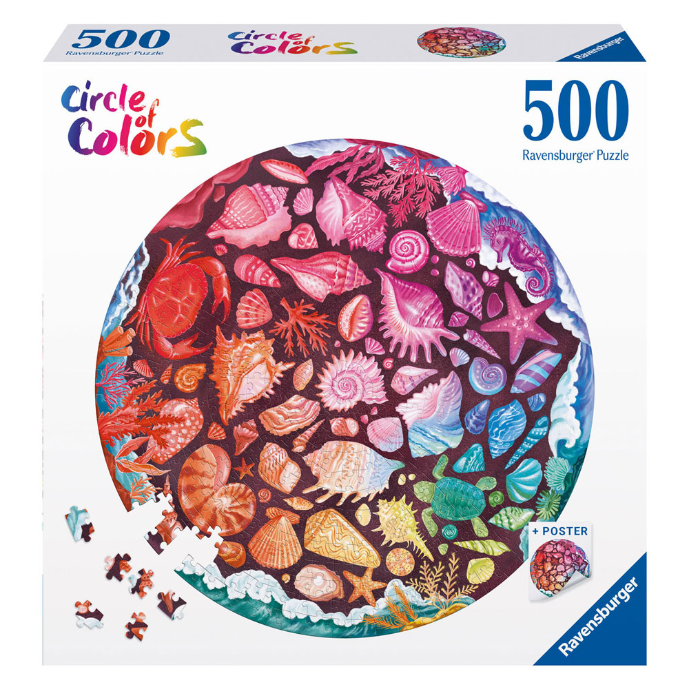 Puzzle Cercle de Couleurs Coquillages, 500 pcs.