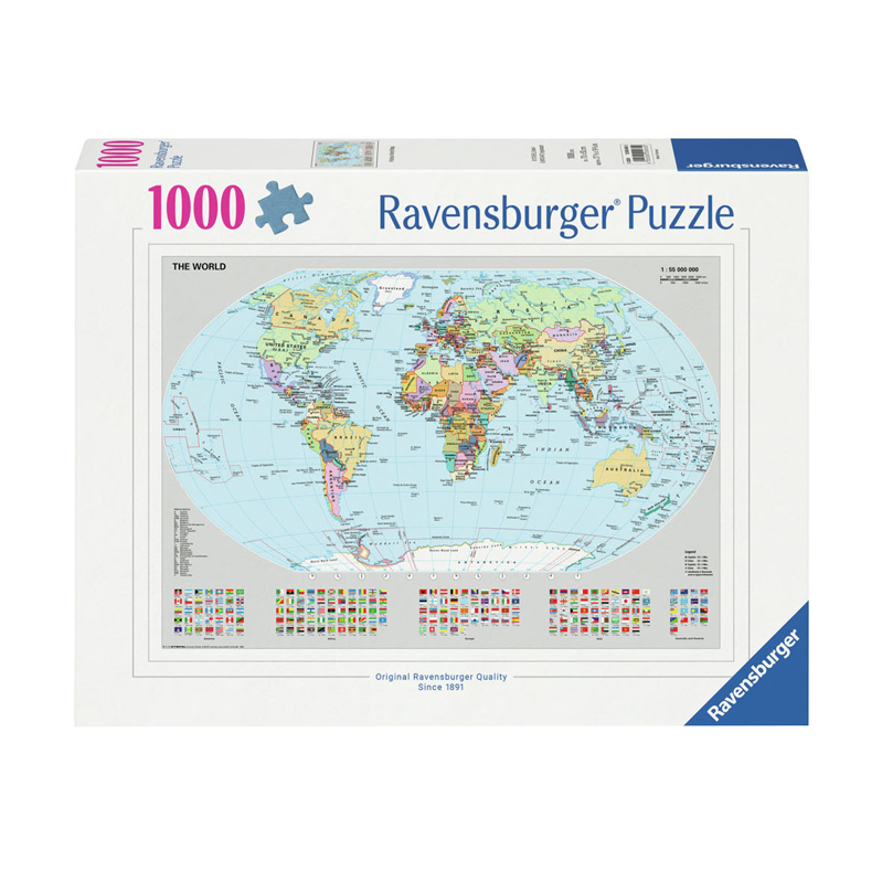 Puzzle Carte du monde politique, 1000 pcs.