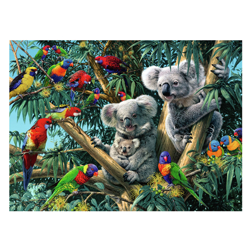 Puzzle Koalas im Baum, 500 Teile.