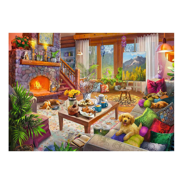 Puzzle Cozy Cabin, 1000 Teile.