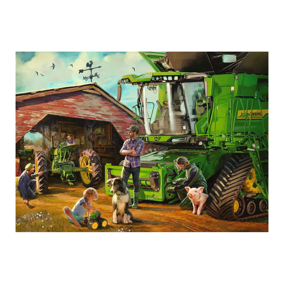 Puzzle John Deere d'hier et d'aujourd'hui, 1000 pcs.