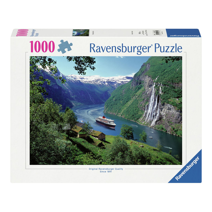 Puzzle Norwegischer Fjord, 1000 Teile.