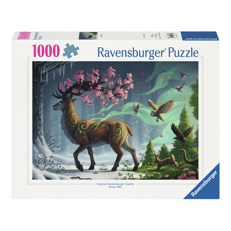 Puzzle Hirsch des Frühlings, 1000 Teile.