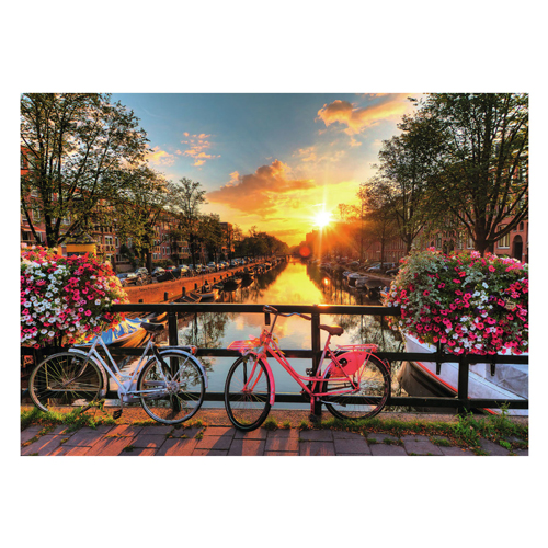 Puzzle Radfahren in Amsterdam, 1000 Teile.