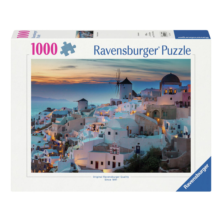 Puzzle-Abend auf Santorini, 1000 Teile.