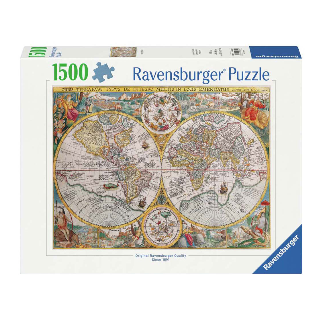 Legpuzzel Wereldkaart 1594, 1500st.