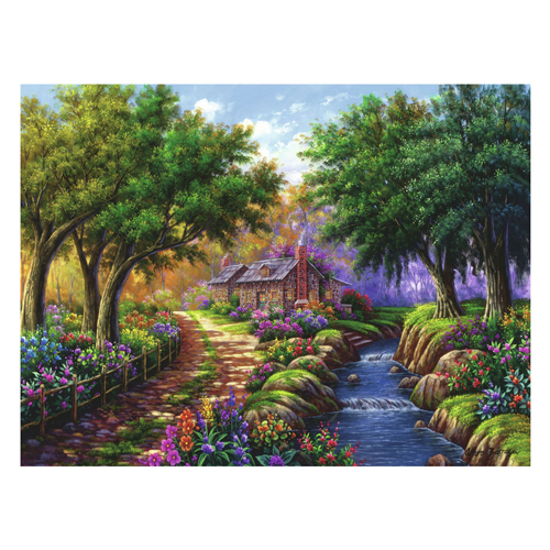 Puzzle Cottage by the River, 1500 Teile.