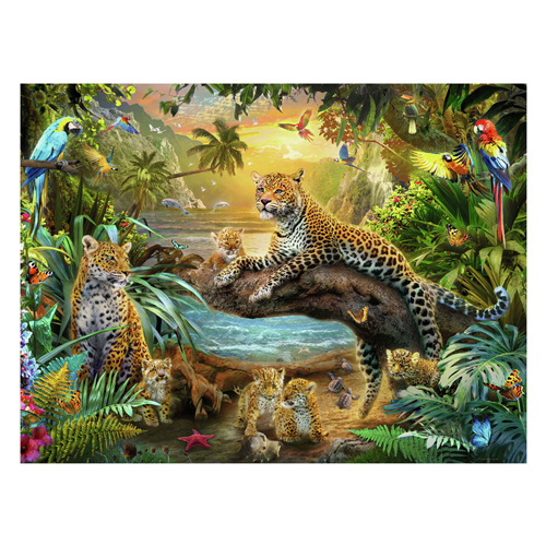 Puzzle Leoparden im Dschungel, 1500 Teile.