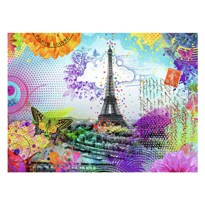 Puzzle Postkarte Aus Paris, 500 Teile.