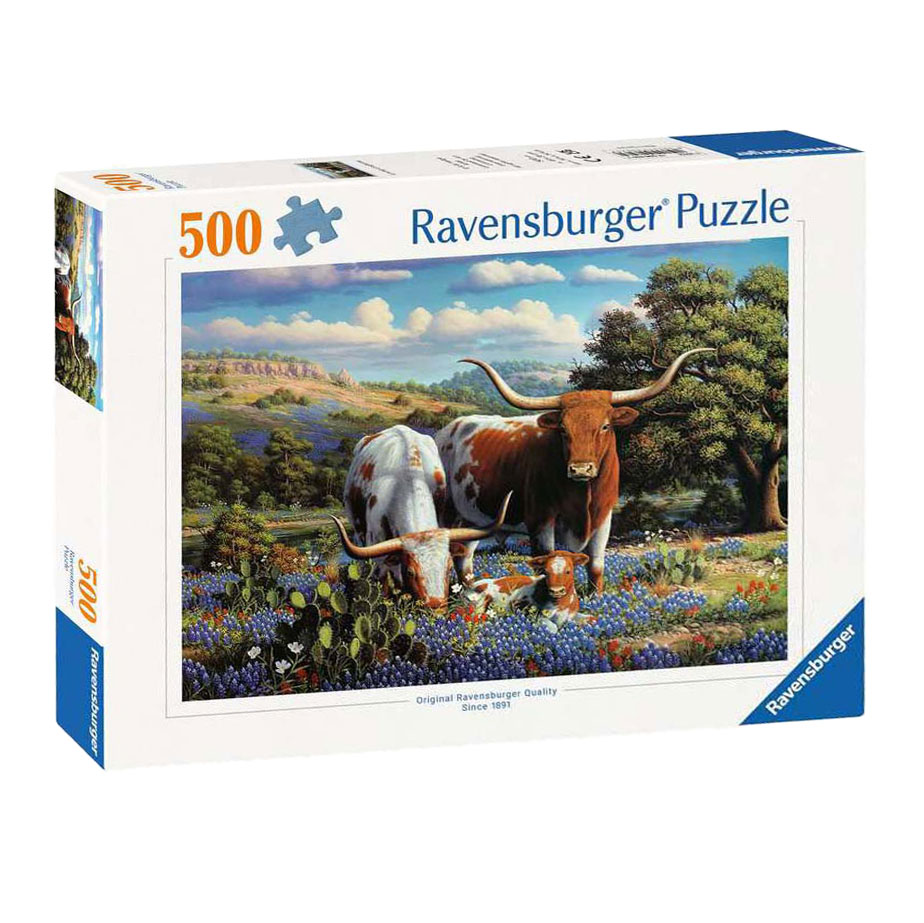 Puzzle Loving Longhorns, 500 Teile.