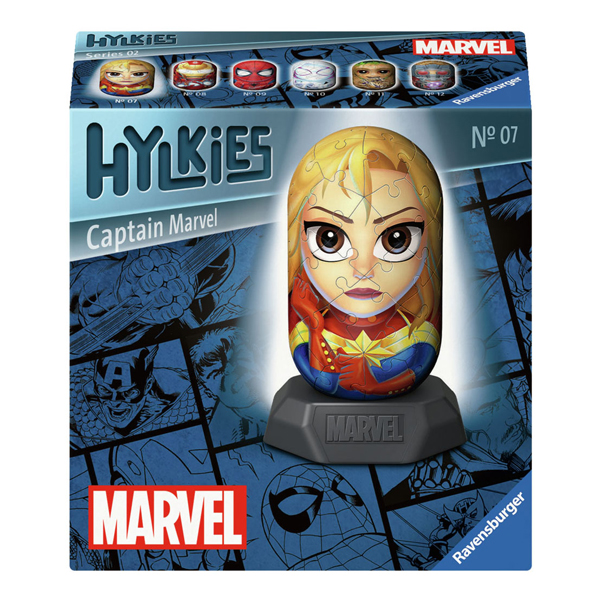 3D-Puzzle Hykkies Marvel Captain Marvel, 54 Teile.