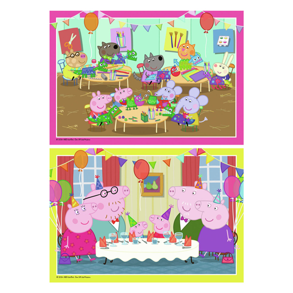 Puzzle Peppa Pig, 2x12 Teile.