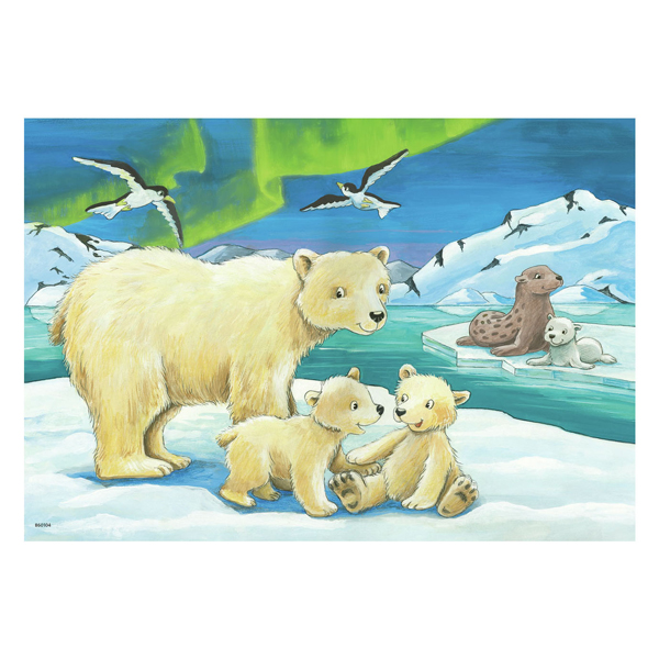 Puzzle Jeunes animaux du monde entier, 2x12 pcs.