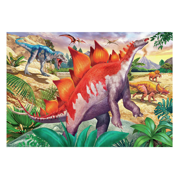 Puzzle Wild Prehistoric Times, 2x24 Teile.