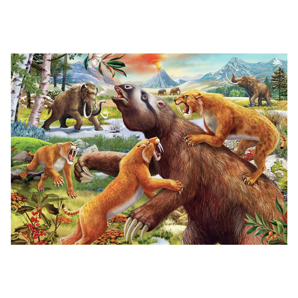 Puzzle Wild Prehistoric Times, 2x24 Teile.