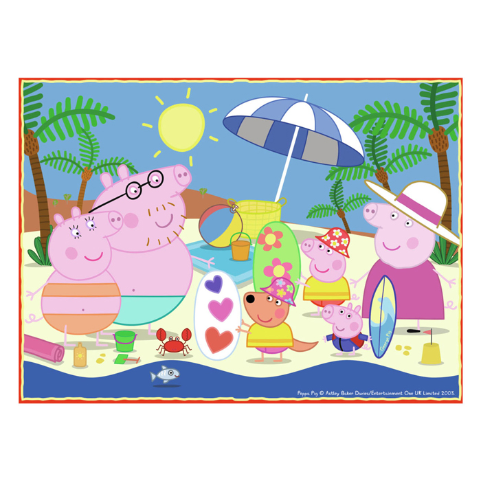 Puzzle Peppa Pig 4en1, 24 pièces.