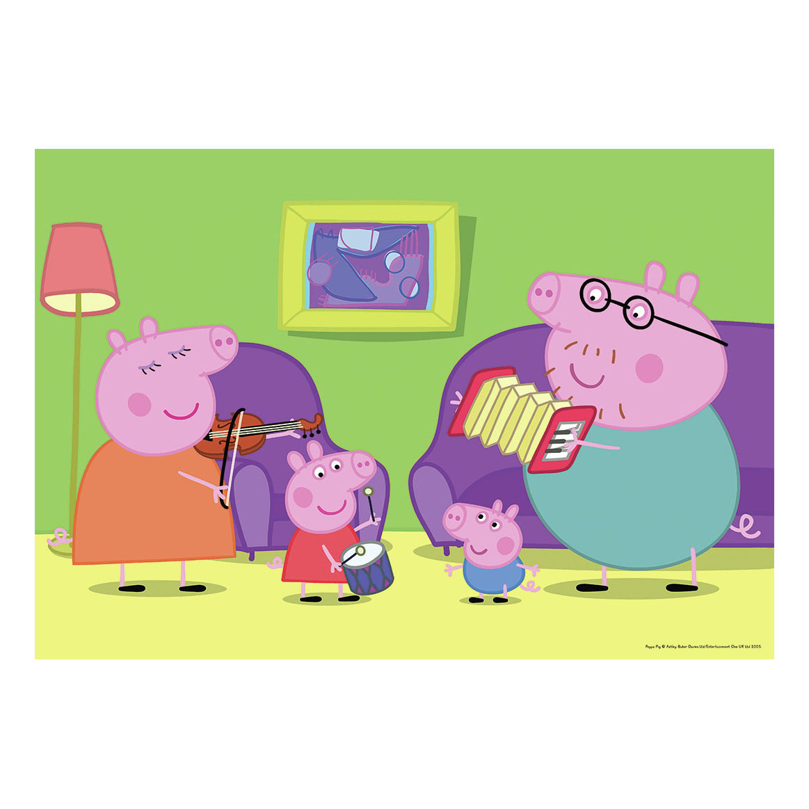 Puzzle Zu Hause mit Peppa Pig, 2x12 Teile.