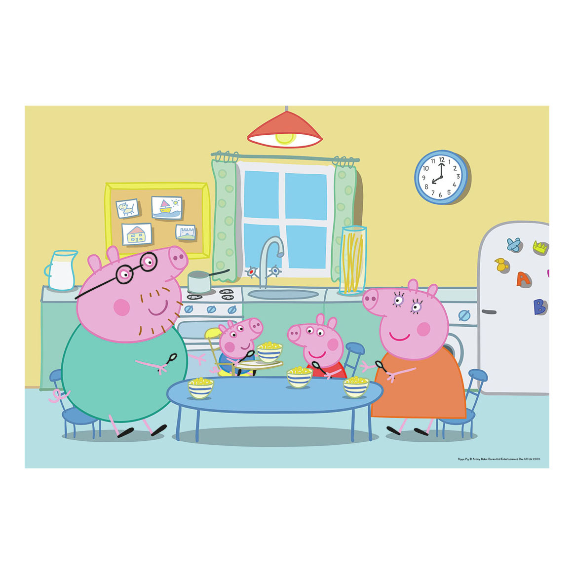 Puzzle Zu Hause mit Peppa Pig, 2x12 Teile.