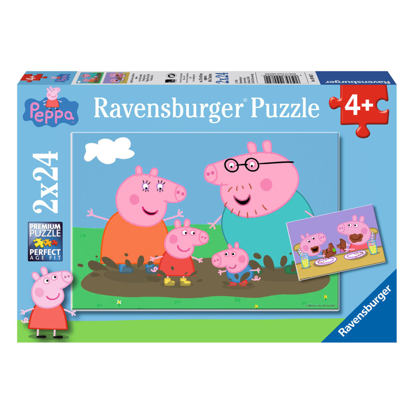 Puzzle Famille heureuse Peppa Pig, 2x24pcs.