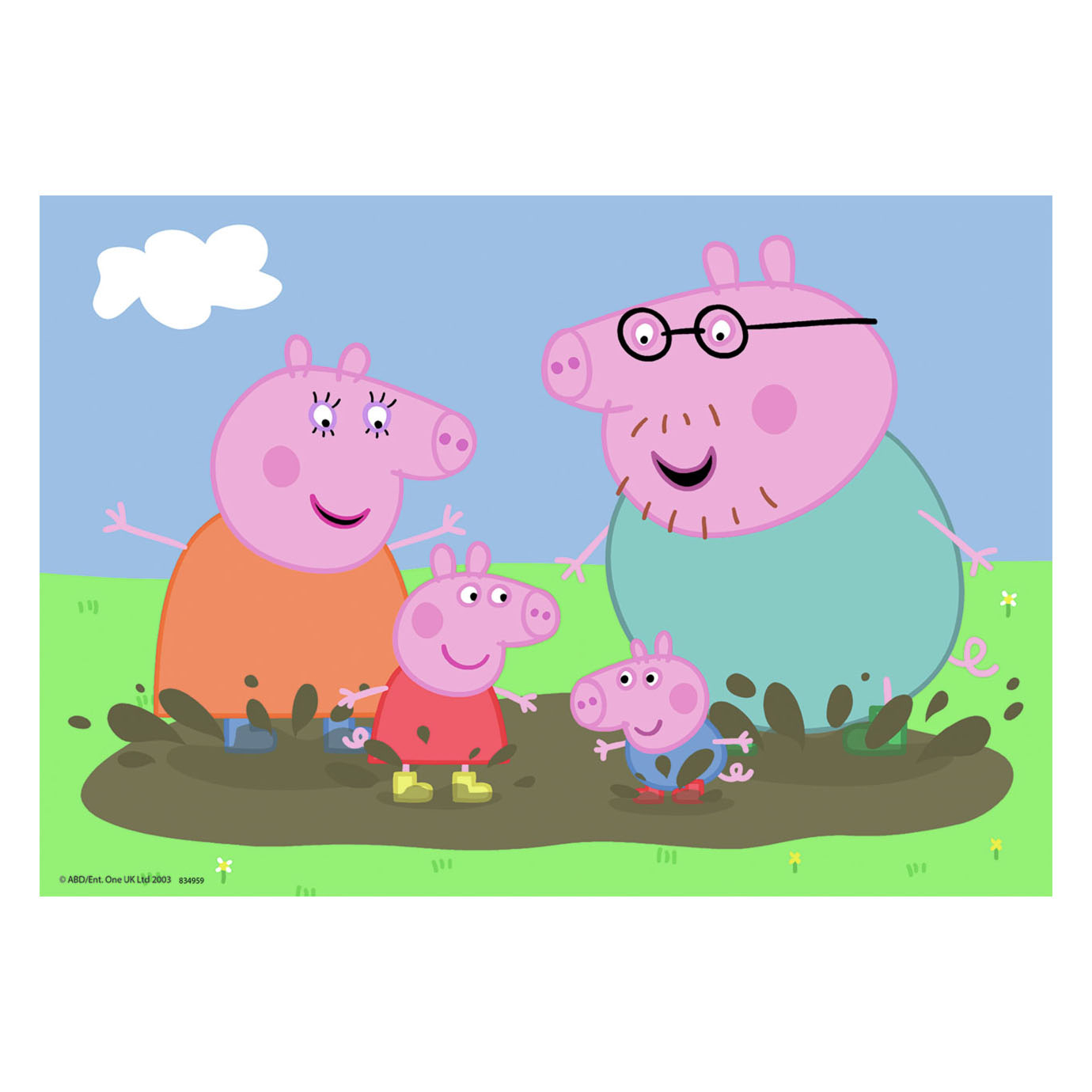 Puzzle Famille heureuse Peppa Pig, 2x24pcs.