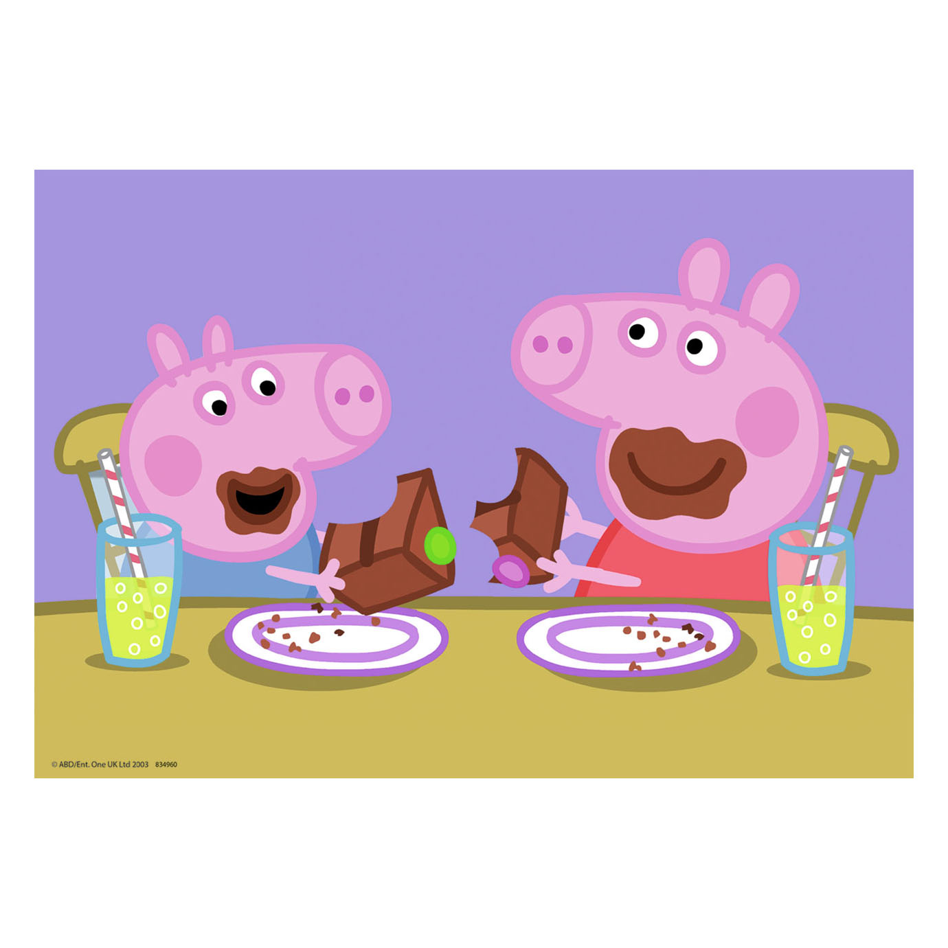 Puzzle Famille heureuse Peppa Pig, 2x24pcs.