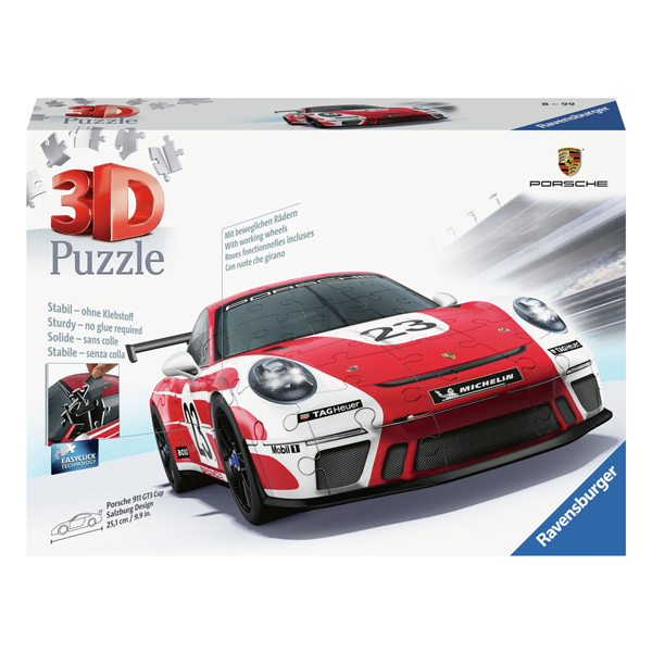 3D Puzzel Porsche 911 GT3 Cup Salzburg Design, 108st.