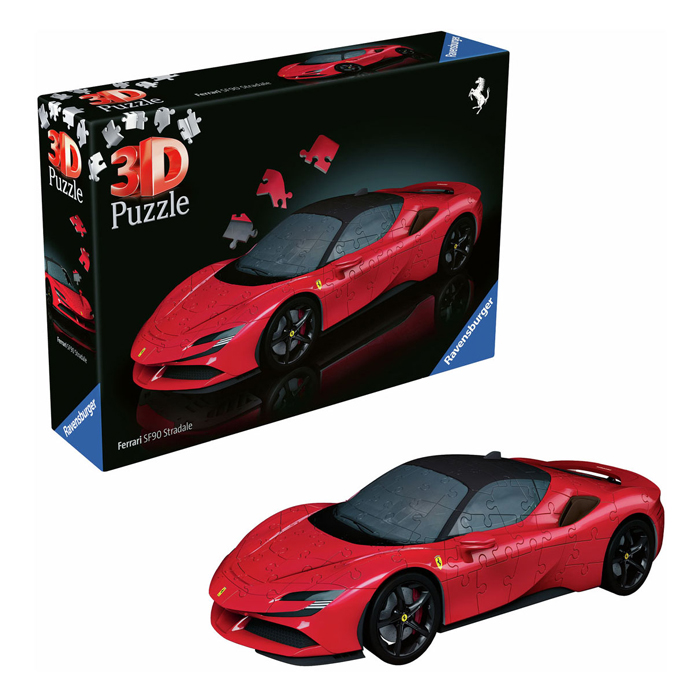 Puzzle 3D Ferrari SF 90 Stradale, 108 pièces.