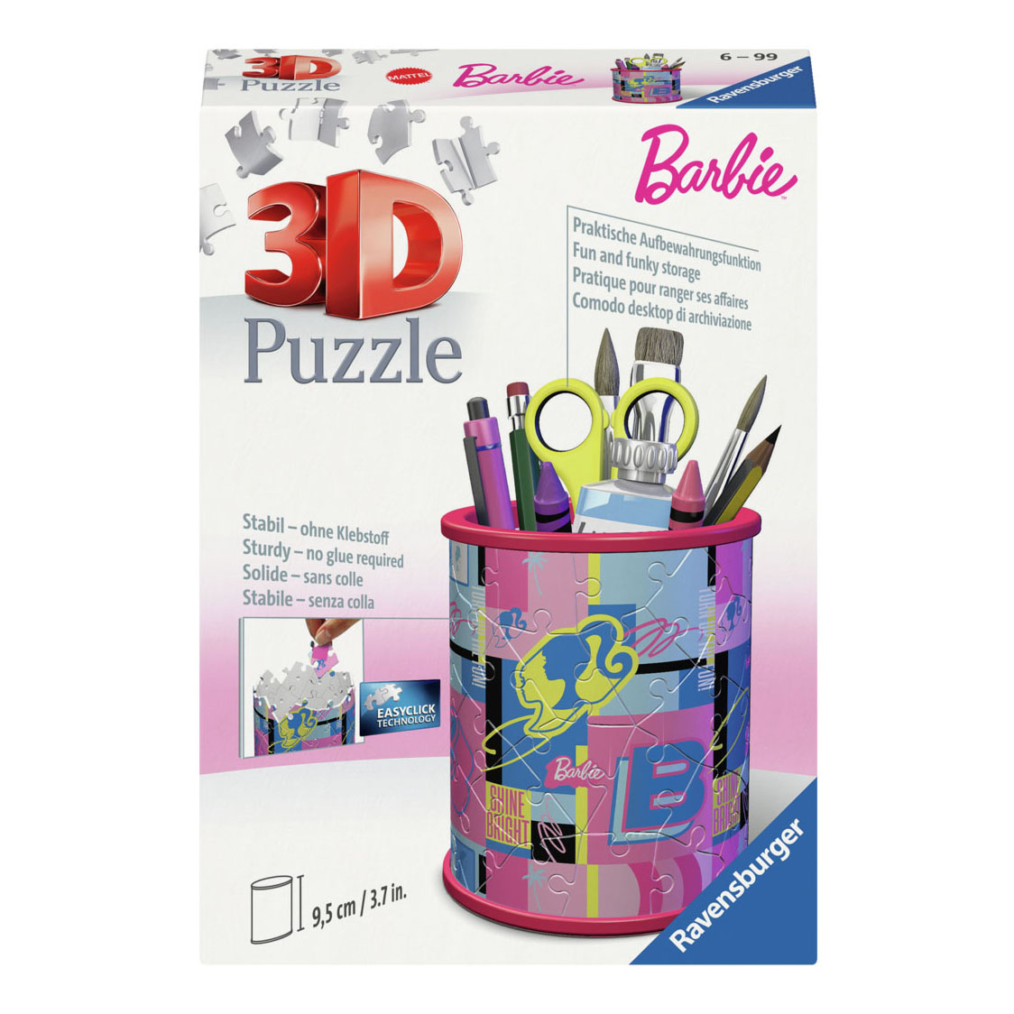 Boîte à crayons puzzle 3D Barbie, 54 pcs.